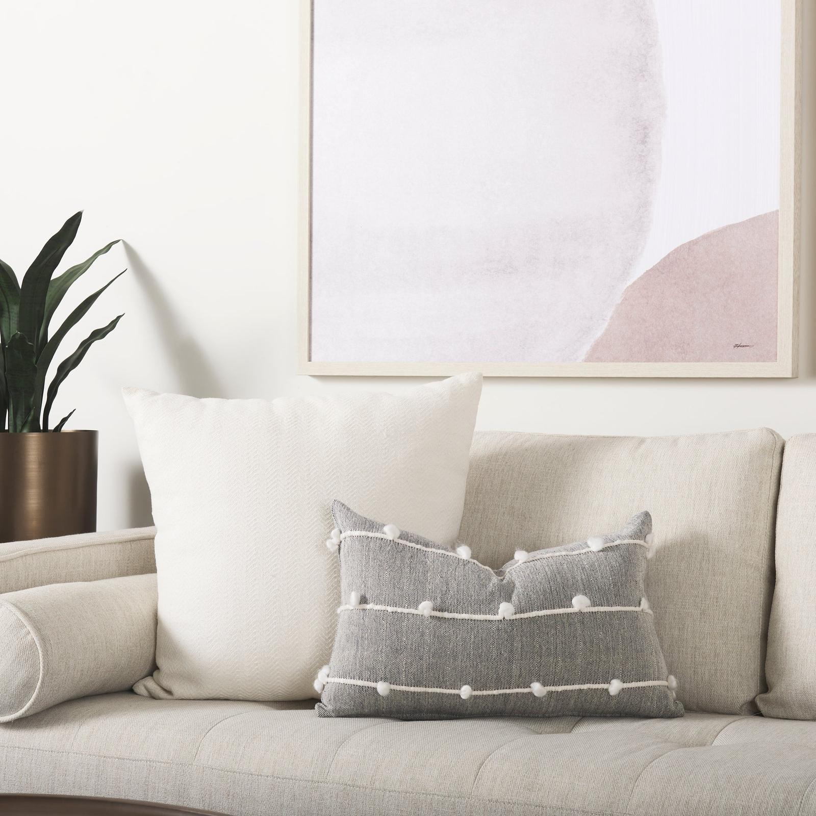 Mercana Linda Navy And Cream With White Detail Decorative Pillow Cover Clearance