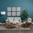 Mercana Sherlock Frost Gray Wood Frame Accent Chair Clearance