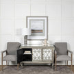 Mercana Palisades Fabric Wrap Brown Wood Frame Dining Chair