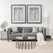 Mercana Kamara White Washed Wood W/Antiqued Silver Botanical Decorative Object Clearance