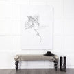 Mercana Alhambra  Upholstered Gray Seat W/Black Wood Legs Accent Bench