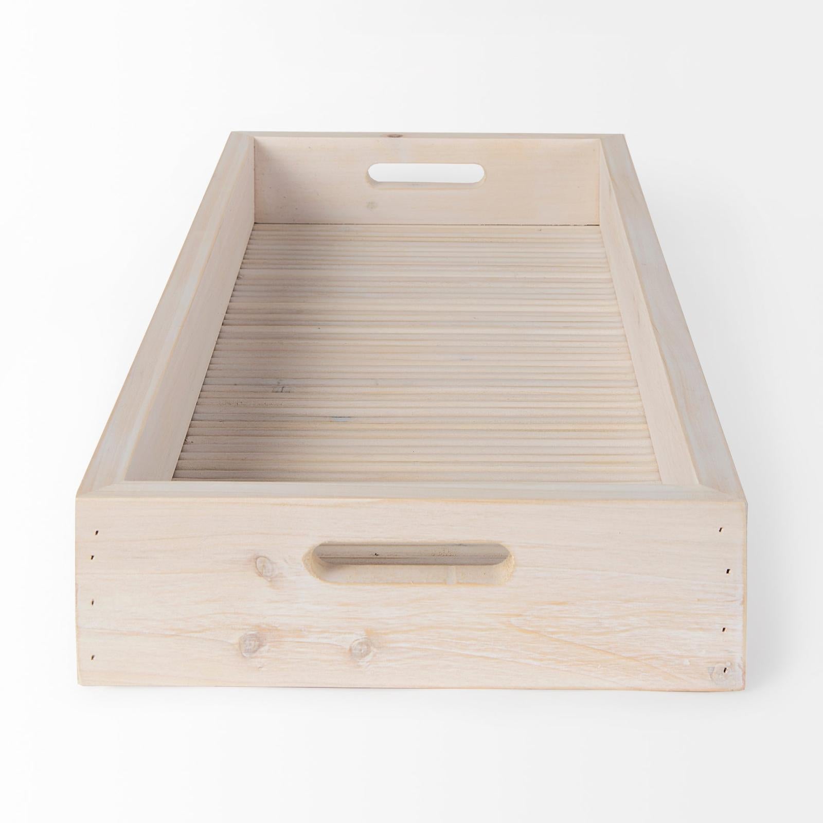 Mercana Horatio Natural Wood Rectangular Serving Tray