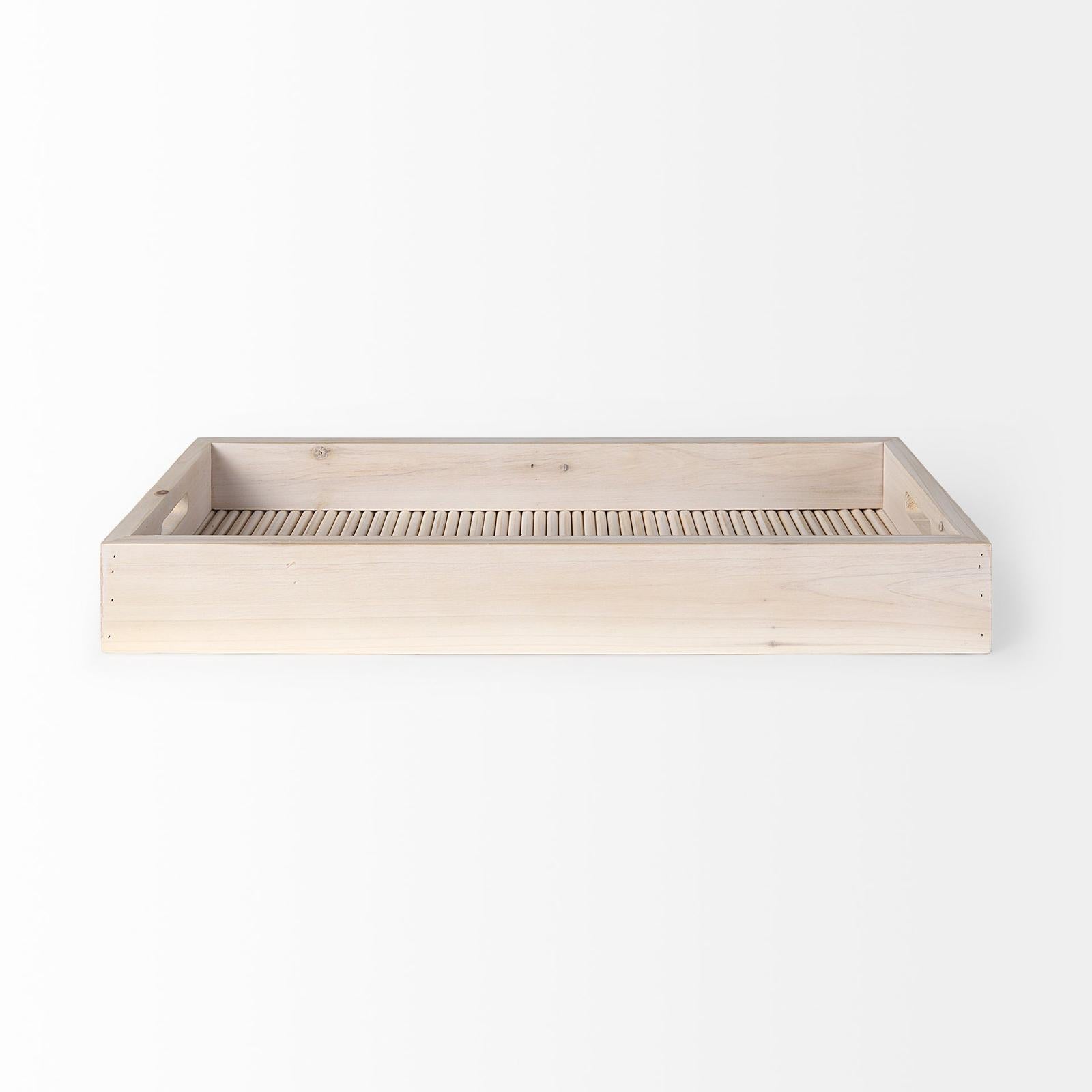 Mercana Horatio Natural Wood Rectangular Serving Tray