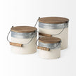 Mercana Alani White Metal Storage Boxes - Set of 3