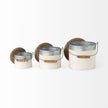 Mercana Alani White Metal Storage Boxes - Set of 3