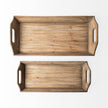 Mercana Tawny Natural Wooden Trays - Set of 2