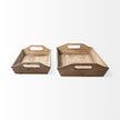 Mercana Tawny Natural Wooden Trays - Set of 2
