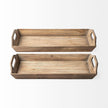 Mercana Tawny Natural Wooden Trays - Set of 2