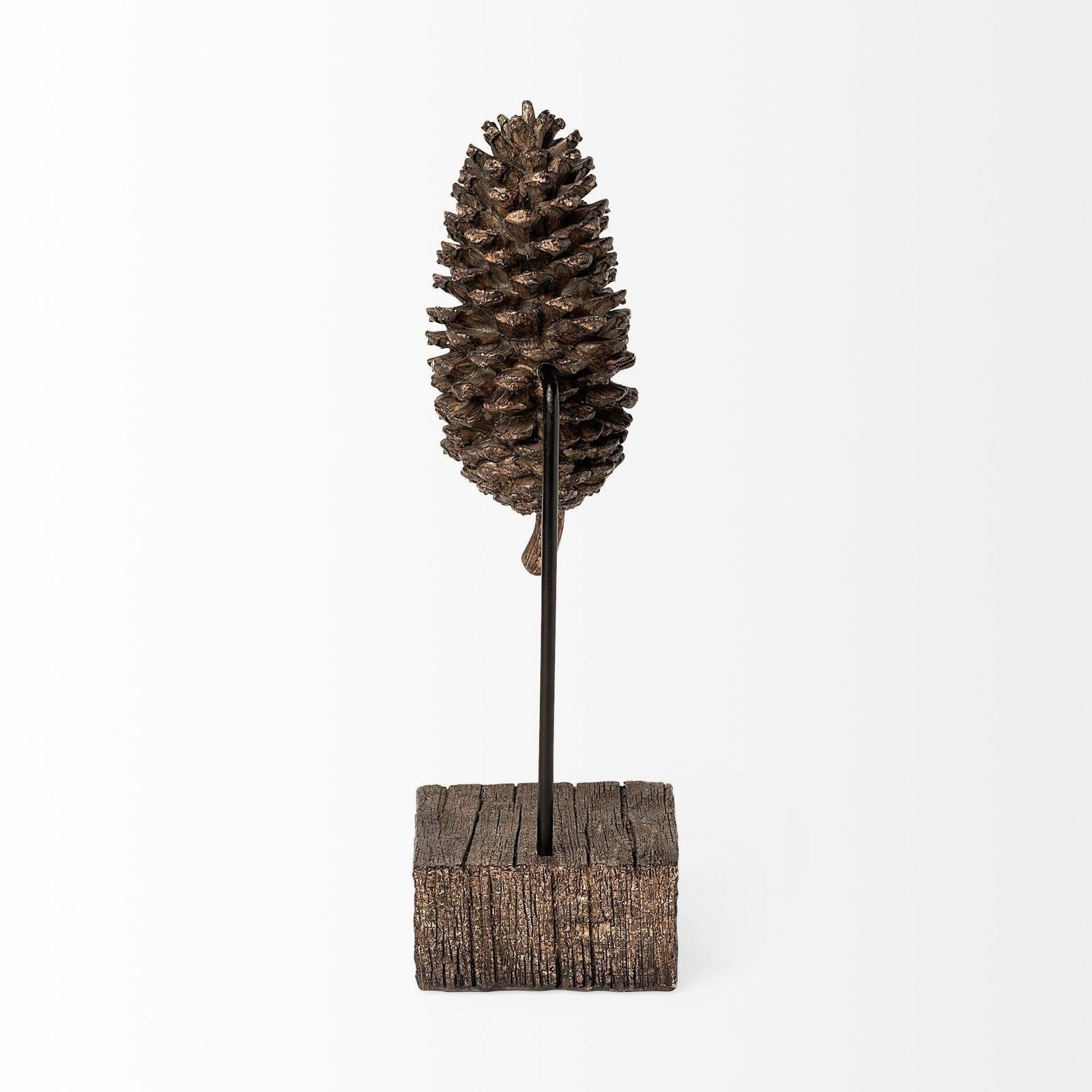 Mercana Pinterra Brown Resin Pinecone Replica Clearance