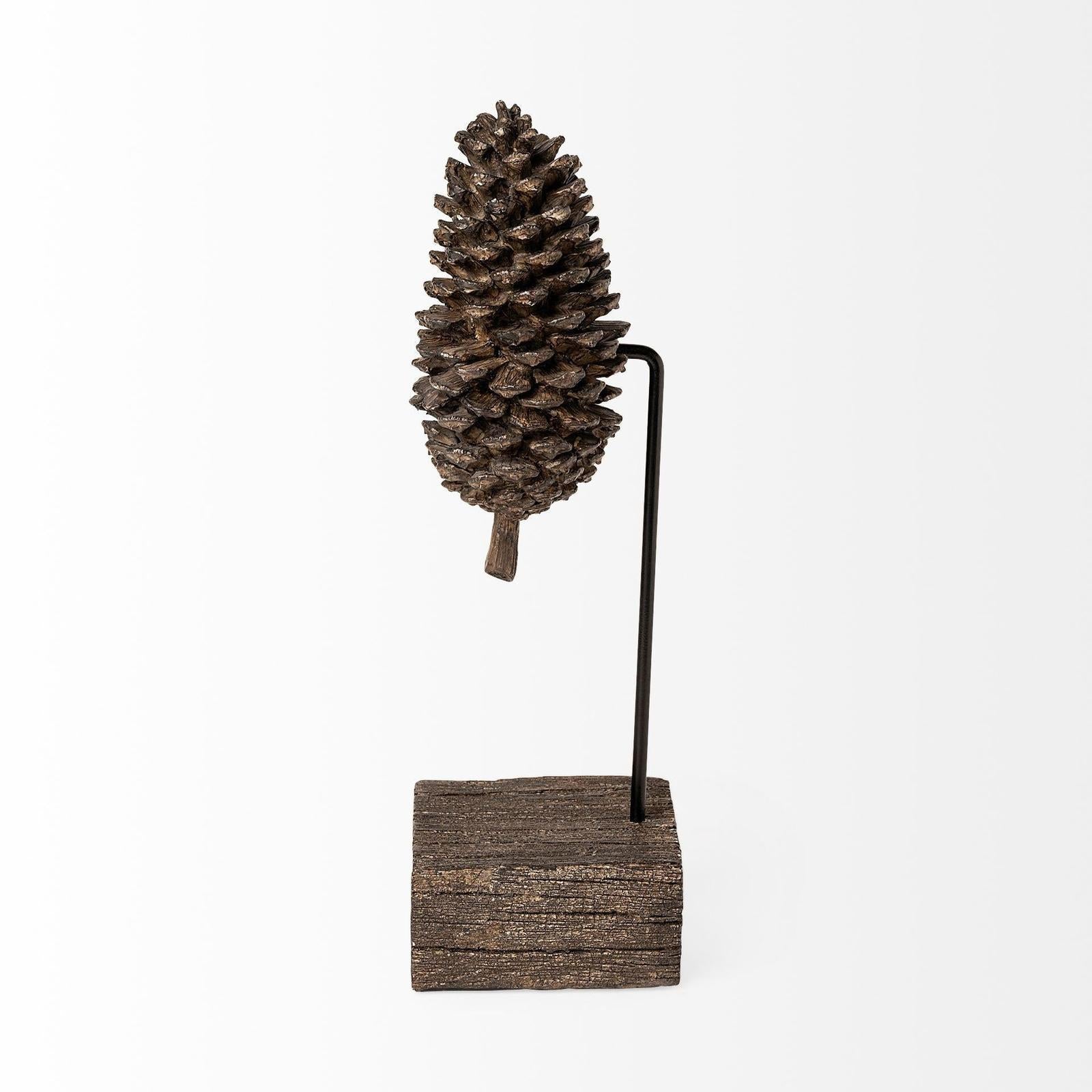 Mercana Pinterra Brown Resin Pinecone Replica Clearance
