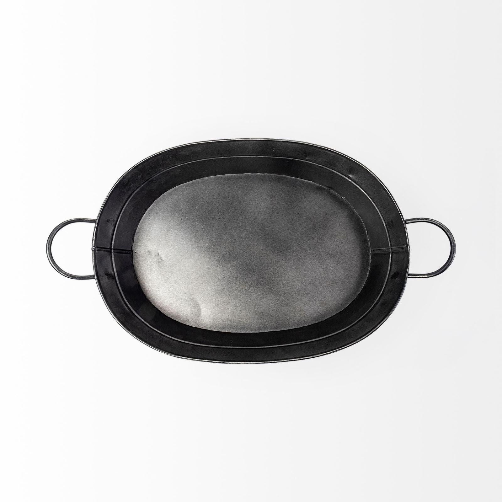 Mercana Reno Black Metal Vintage Inspired Basket