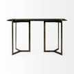 Mercana Shale Black Live-Edge Slate and Iron Console Table Clearance