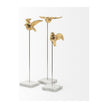 Mercana Aya Gold Metal Decorative Birds - Set of 3