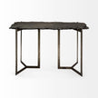 Mercana Shale Black Live-Edge Slate and Iron Console Table Clearance