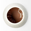 Mercana Reyan Pearl White Ceramic Striped Vase