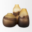 Mercana Pyla Yellow/Brown Glass Sand Dune Inspired Vase