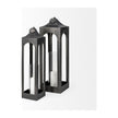 Mercana Ina Charcoal Metal Candle Holder Lantern