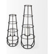 Mercana Bella Black Metal Cylindrical Cage Candle Holder Lantern Clearance