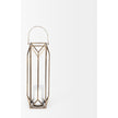 Mercana Ivy Gold Metal Geometric Cage Candle Holder Lantern Clearance