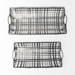 Mercana Kenneth Gray Metal Baskets- Set of 2 Clearance