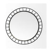 Mercana Helena Black Metal Mirrored Bottom Round Serving Tray