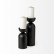 Mercana Alex Black Metal Cylindrical Table Candle Holder