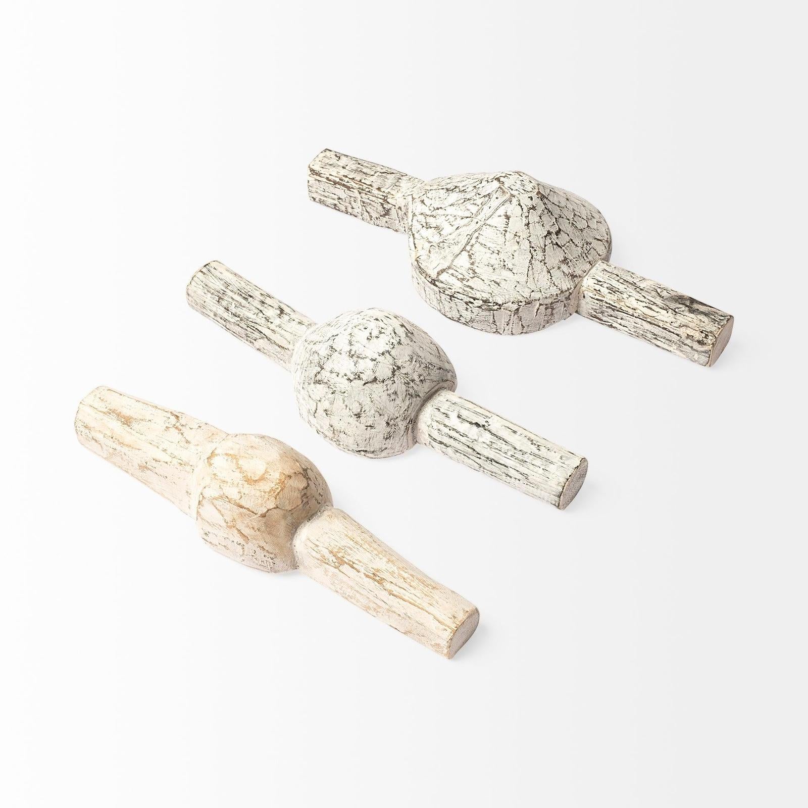 Mercana Oro White Tribal Inspired Measuring Cups-Set of 3