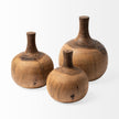 Mercana Afra Solid Wood Vase Shaped Decorative Object
