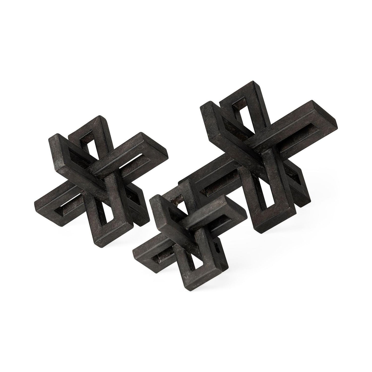 Mercana Aleph Black Metal Small Medium & Large Jacks - Set of 3
