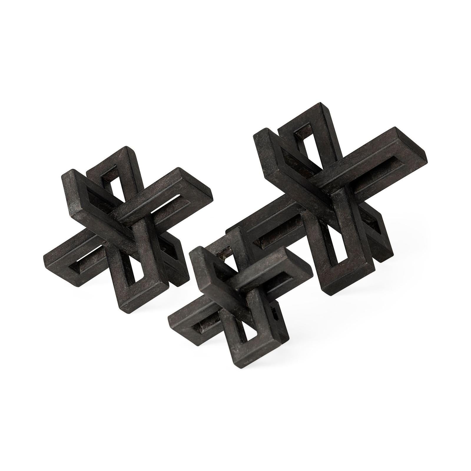 Mercana Aleph Black Metal Small Medium & Large Jacks - Set of 3