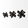 Mercana Aleph Black Metal Small Medium & Large Jacks - Set of 3