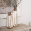 Mercana Sisko Rustic Brown White Ceramic Vase