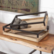 Mercana Ross Natural Wood W/ Black Metal Nesting Trays- Set of 2 Clearance