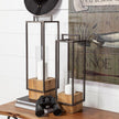 Mercana Orionis Wood w/ Black Metal Lantern Candle Holder