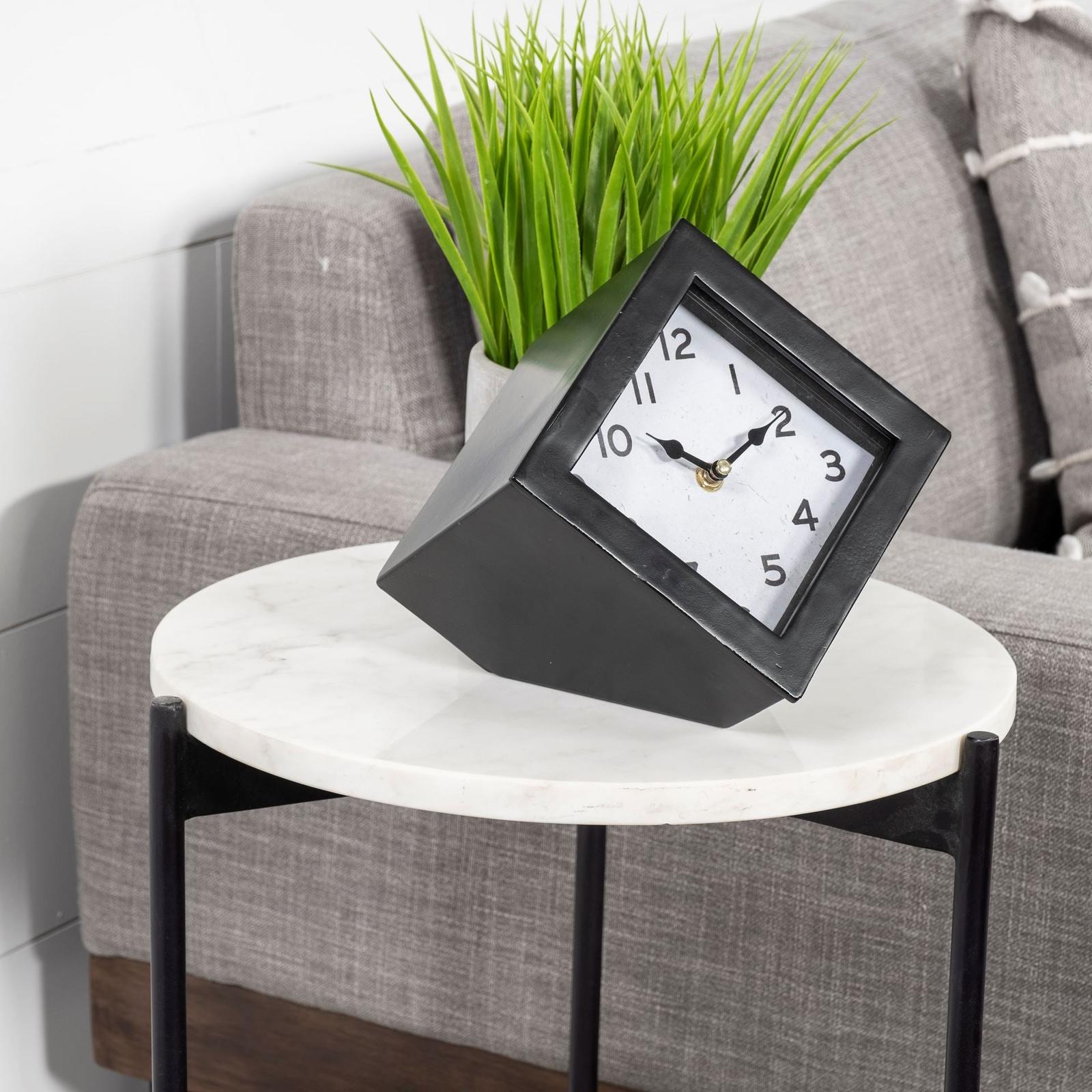 Mercana Ralph Black Metal Table Clock