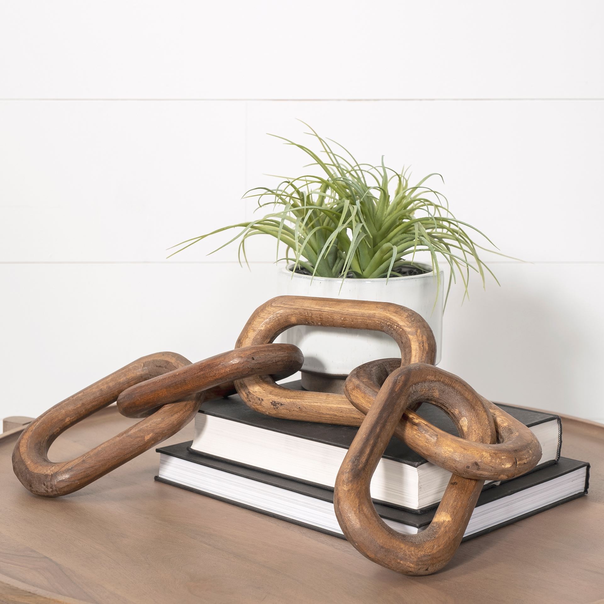 Mercana Alix Brown Wooden Hand-Made 5 Link Chain