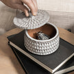 Mercana Azul Gray Ceramic Detailed Decorative Box