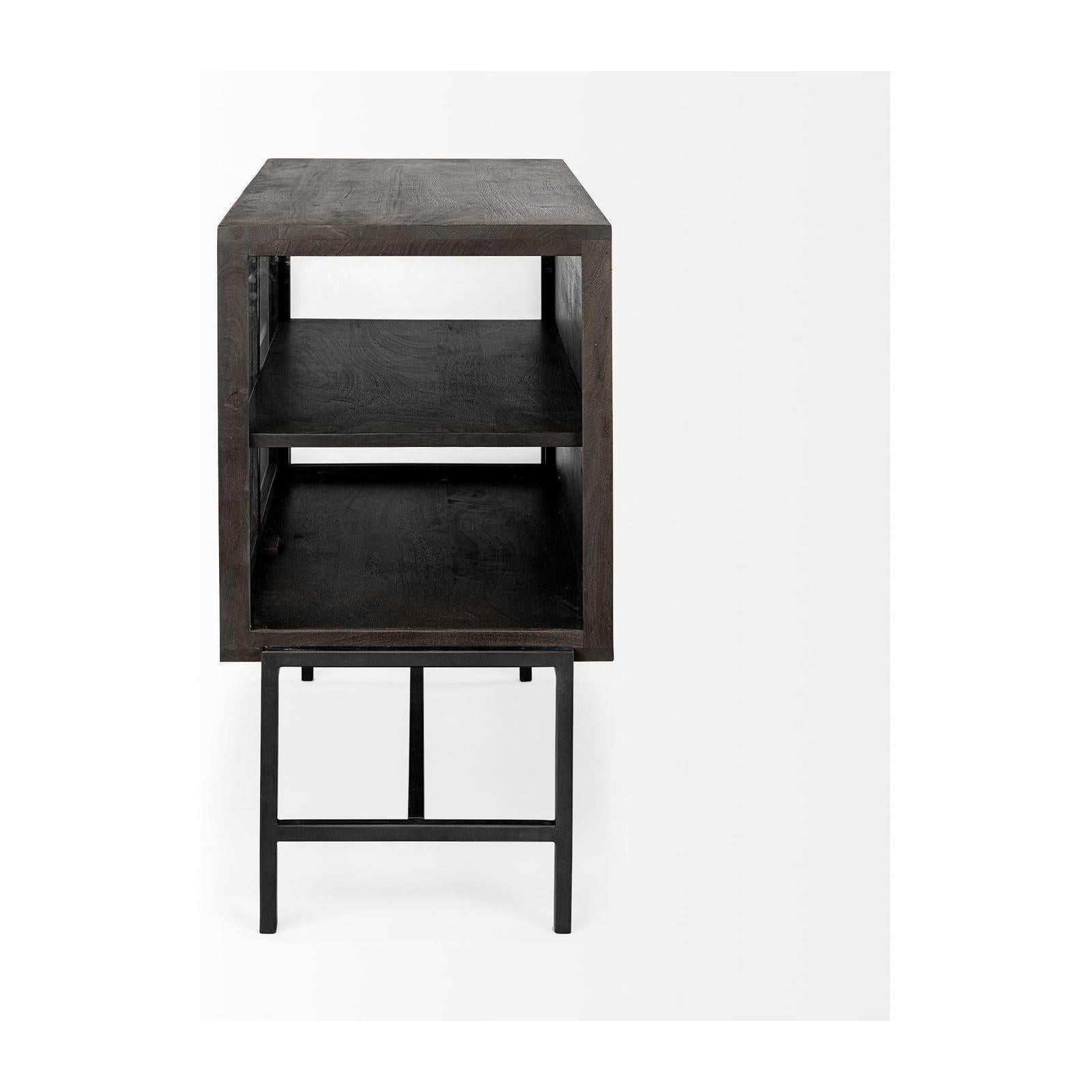 Mercana Arelius Glass Doors Accent Cabinet