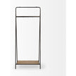Mercana Carell Black Metal And Wood Shelf Hall Tree Clearance