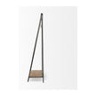 Mercana Carell Black Metal And Wood Shelf Hall Tree Clearance