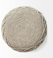 Mercana Allium Handwoven Wool Cylindrical Pouf