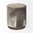 Mercana Zahavi Grey-toned Hair-on-hide Ottoman