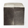 Mercana Zahavi Grey-toned Hair-on-hide Ottoman
