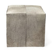 Mercana Zahavi Grey-toned Hair-on-hide Ottoman
