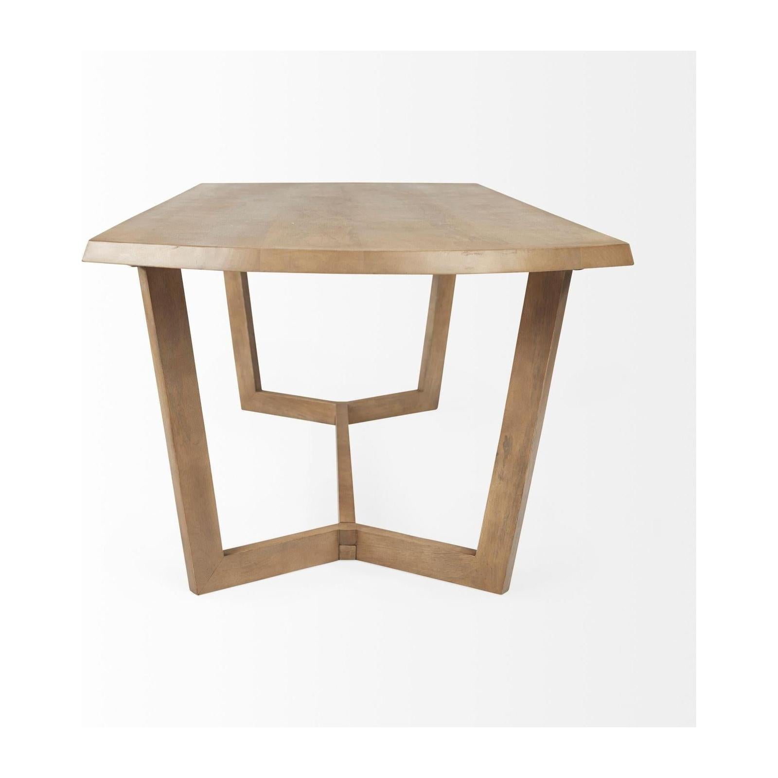 Mercana Denver Rectangular Brown Solid Wood Top & Base Dining Table