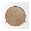 Mercana Cleaver I 22 x 24 Round Top Brown Solid Wood Accent Table