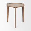Mercana Cleaver I 22 x 24 Round Top Brown Solid Wood Accent Table