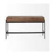 Mercana Glenn Dark Brown Wood w/ Black Iron Frame 4 Drawer Console Table