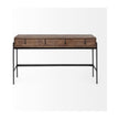 Mercana Glenn Dark Brown Wood w/ Black Iron Frame 4 Drawer Console Table