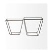 Mercana Arya Black Rectangular Glass Top Iron Frame Accent Table- Set of 2
